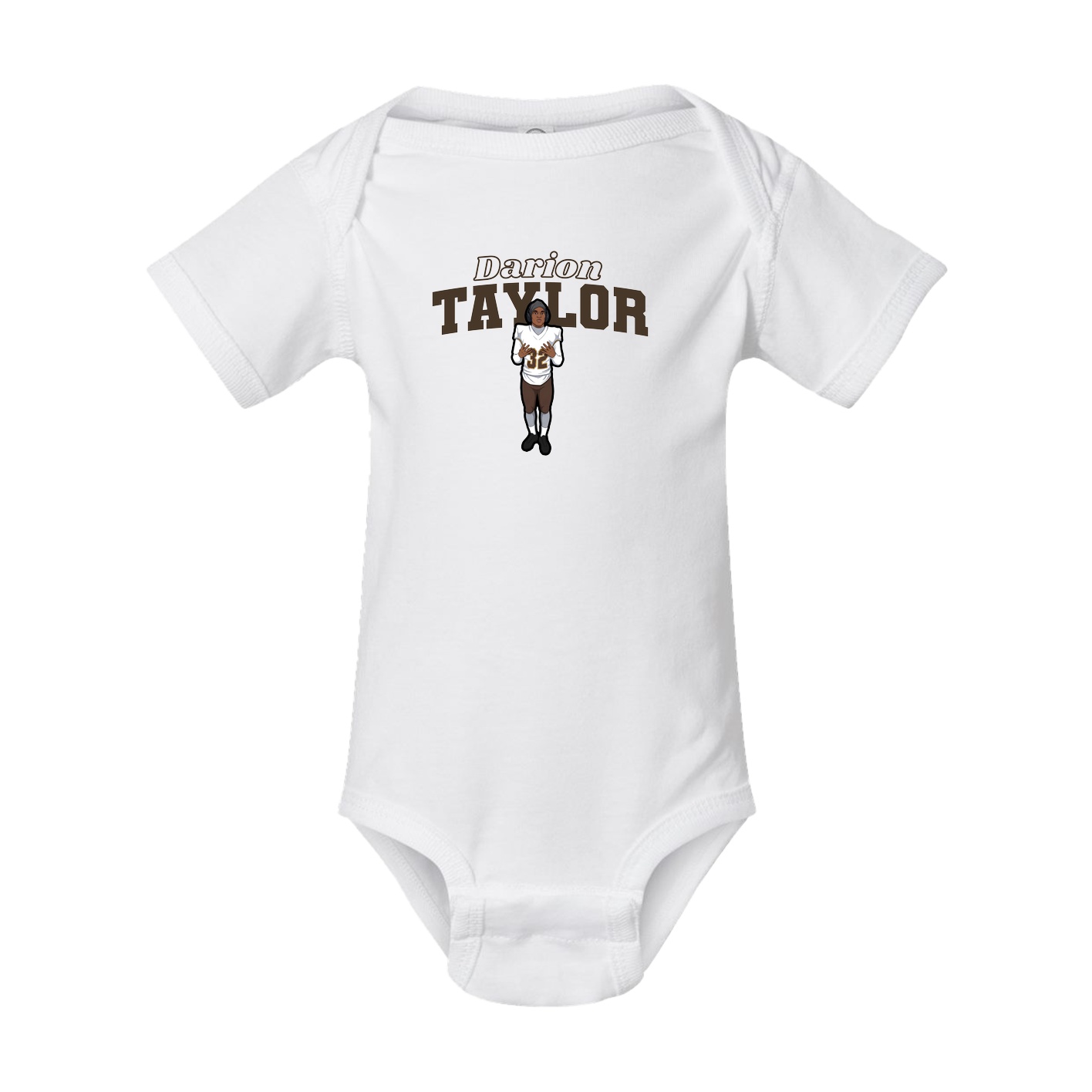 Baby Onesie — Name Arch in White