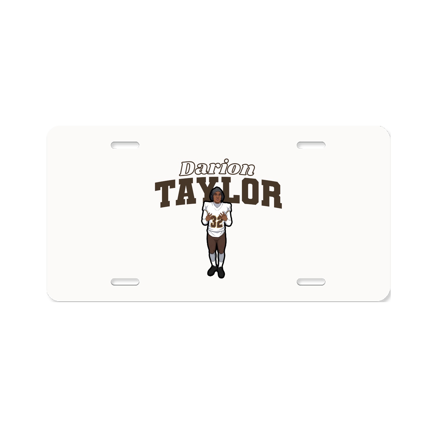 License Plate — Name Arch in Classic