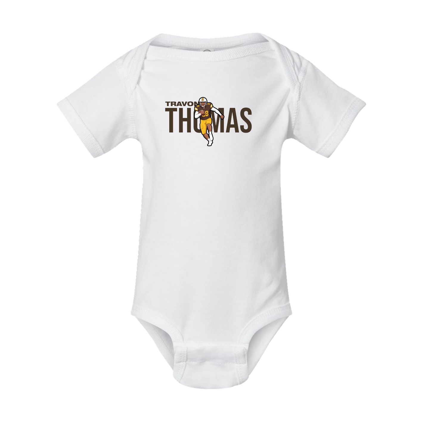 Baby Onesie — Player Name in White