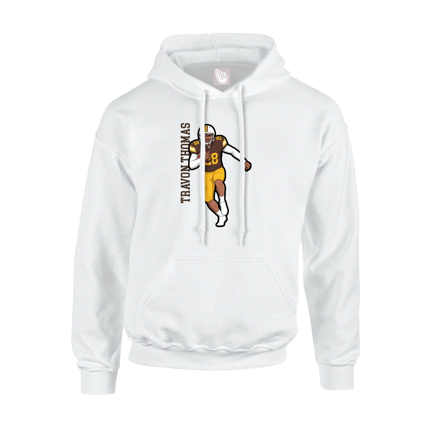 Hoodie — Name Vertical in White