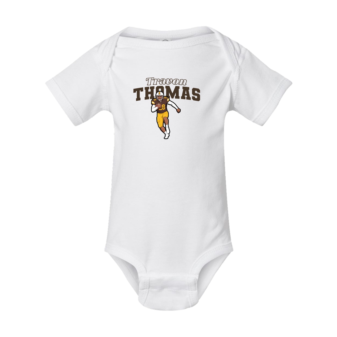 Baby Onesie — Name Arch in White
