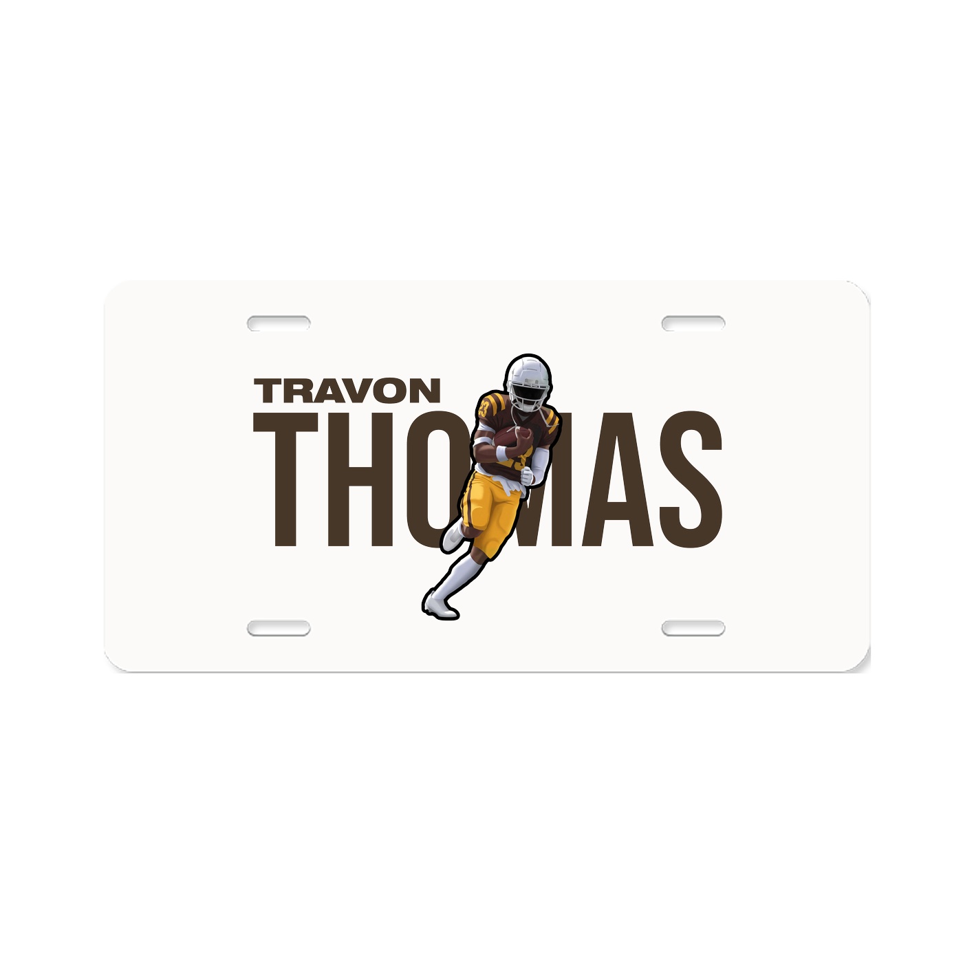License Plate — Player Name in Classic