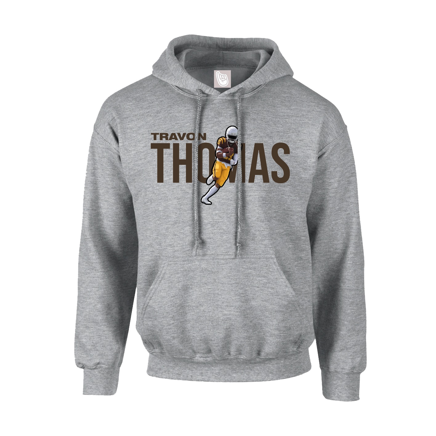 Youth Hoodie — Player Name in Grey
