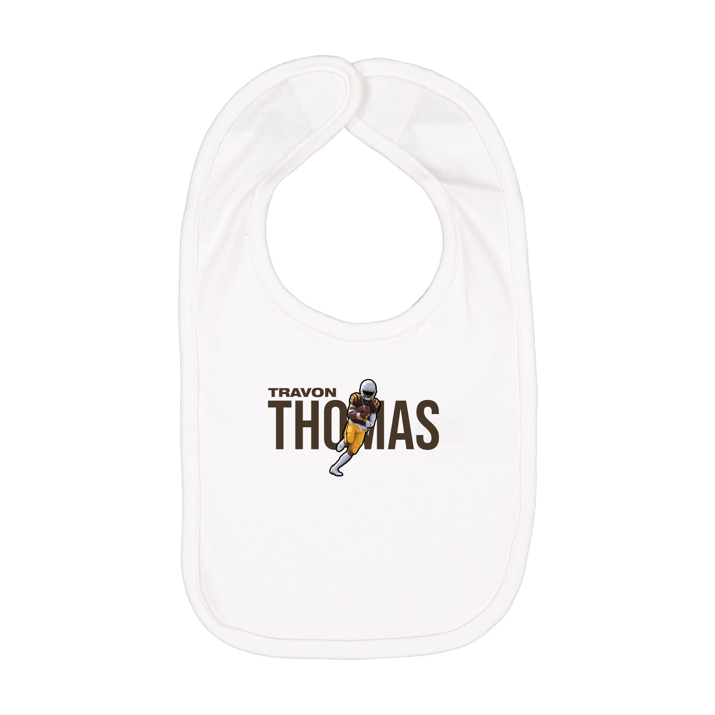 Infant Bib — Player Name in White