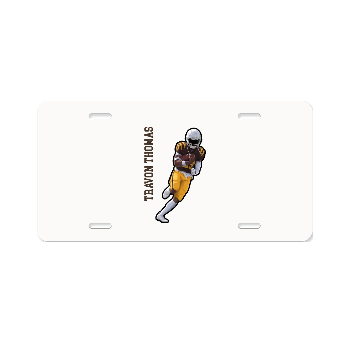License Plate — Name Vertical in Classic