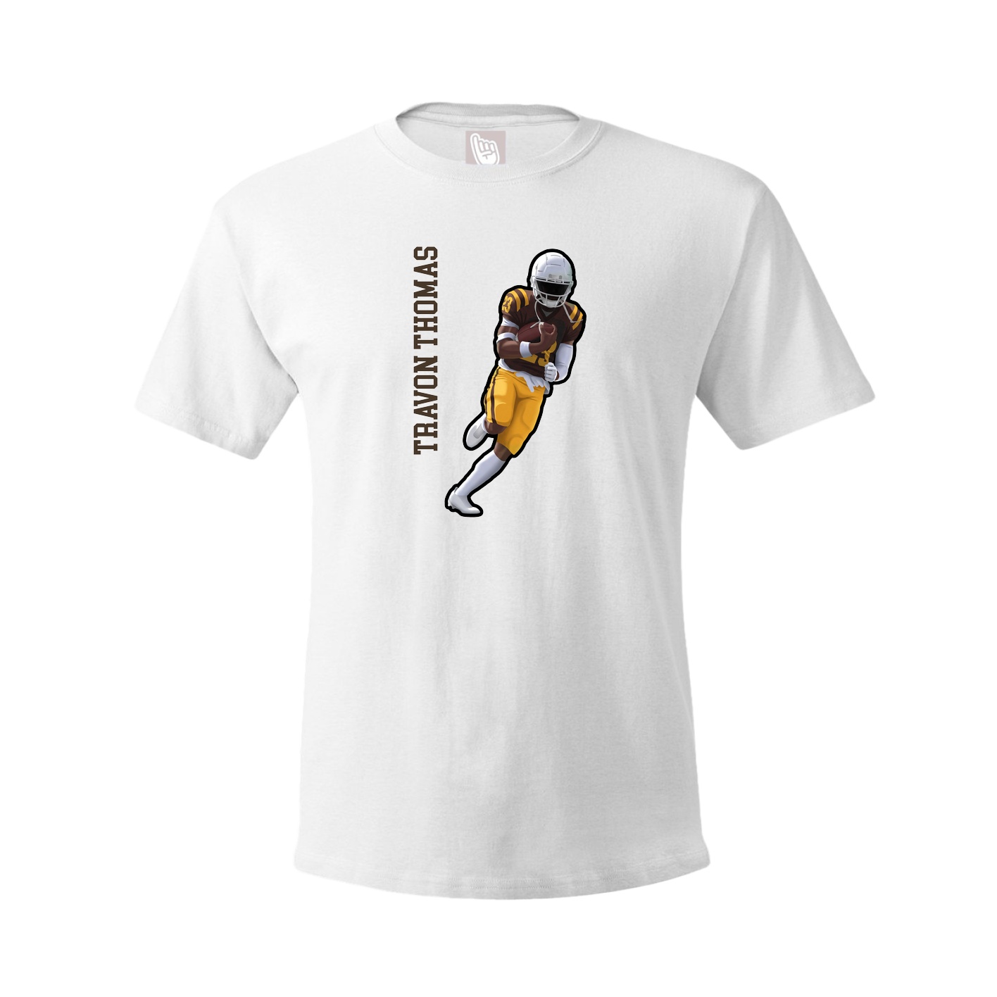 Tee — Name Vertical in White