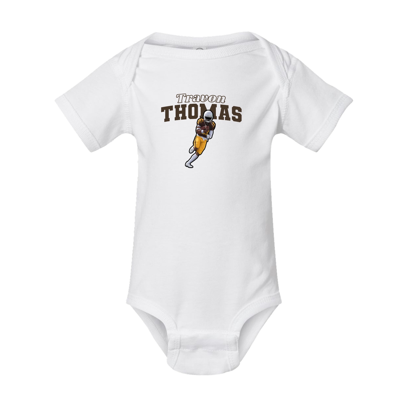 Baby Onesie — Name Arch in White