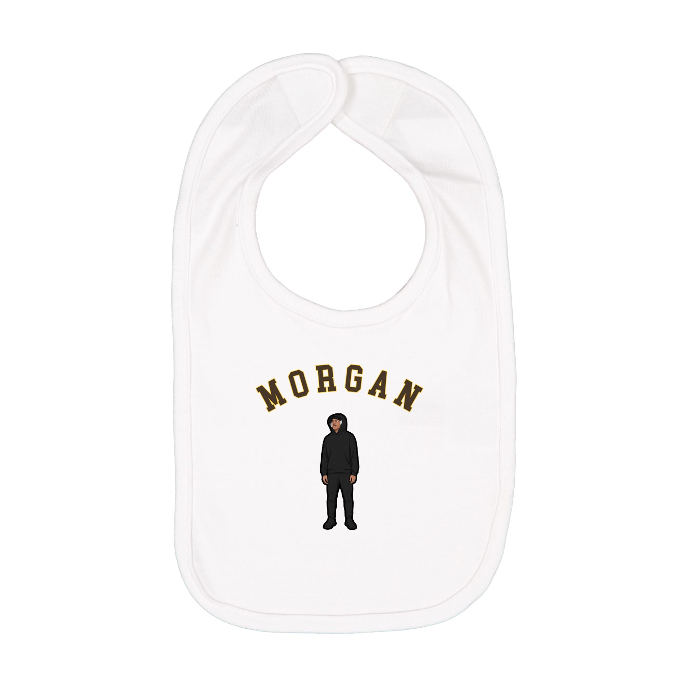 Infant Bib — Shirsey Arch in White