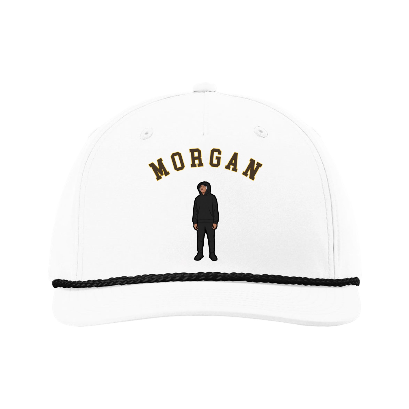 Five-Panel Classic Rope Cap — Shirsey Arch in White