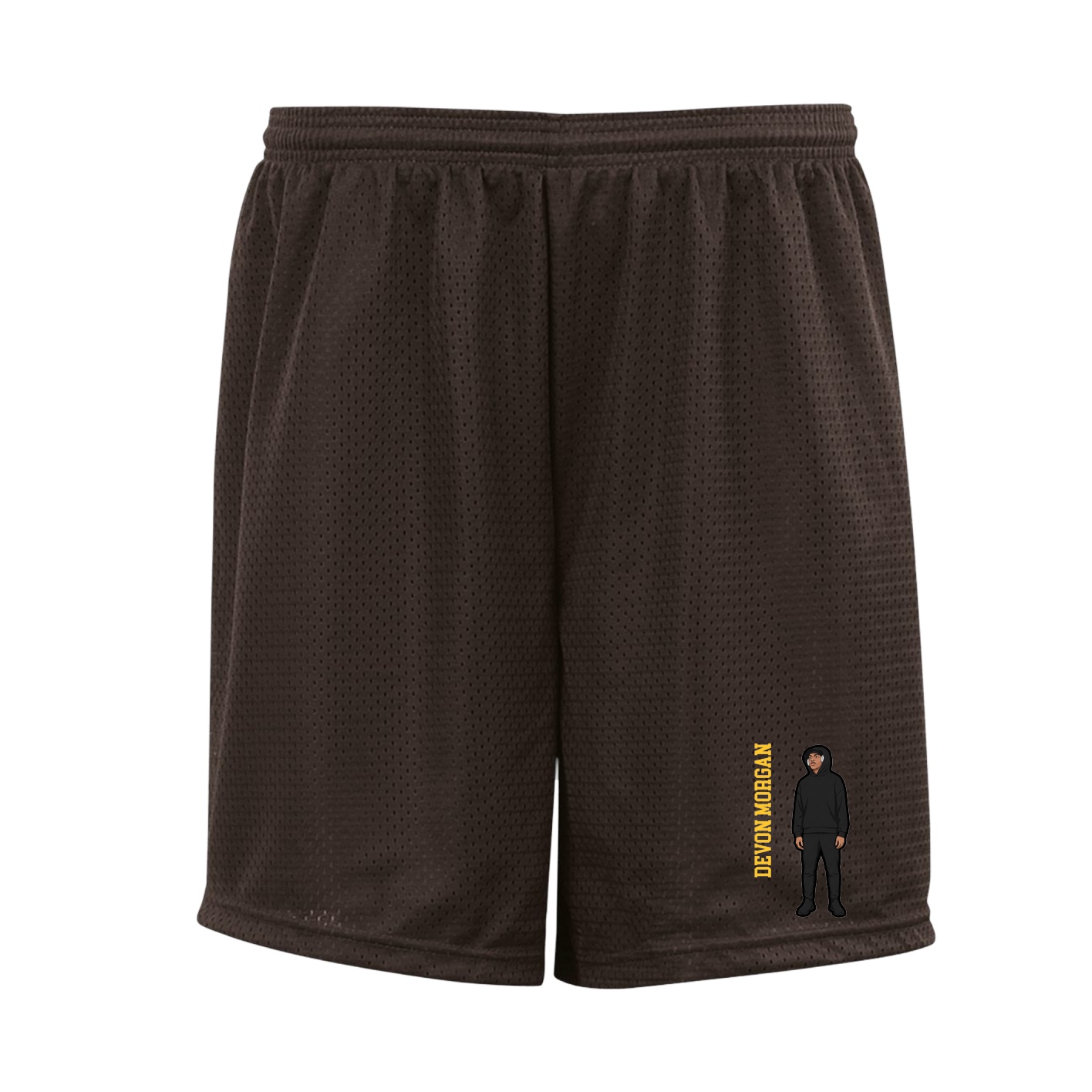 Shorts — Name Vertical in Brown
