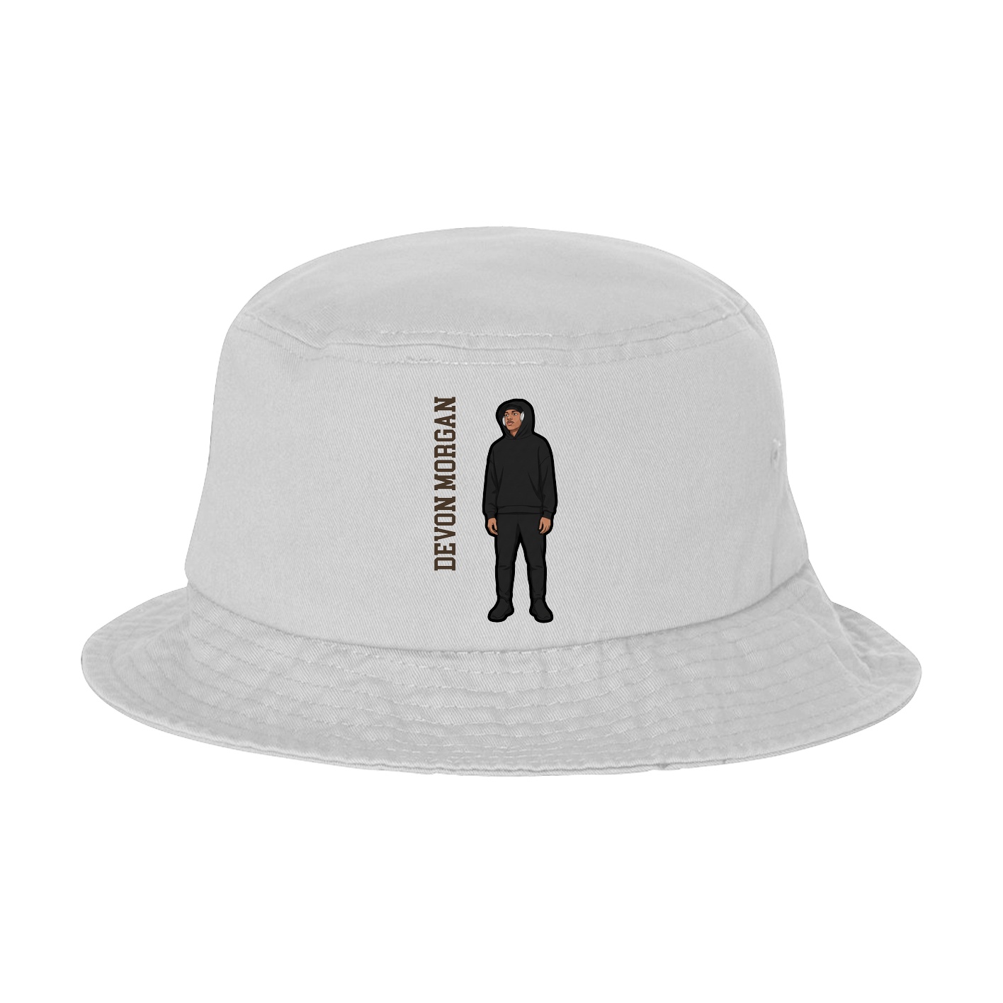 Bucket Cap — Name Vertical in White