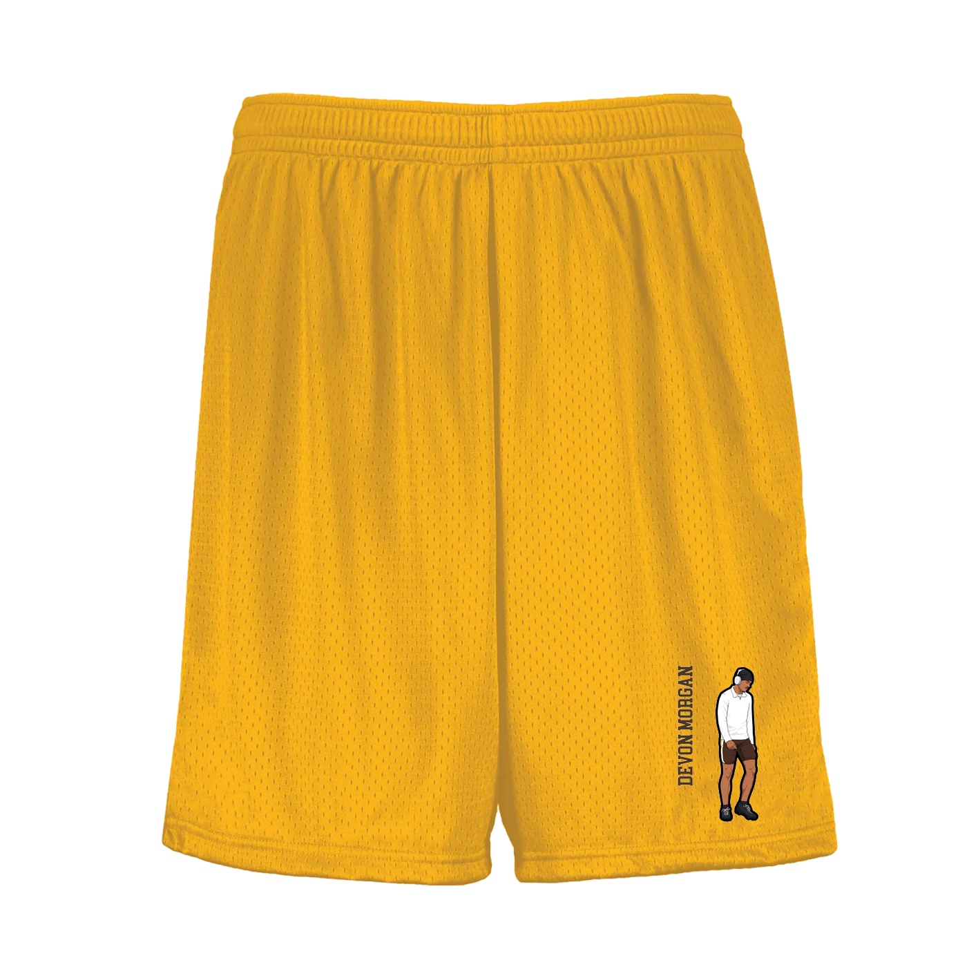 Shorts — Name Vertical in Gold