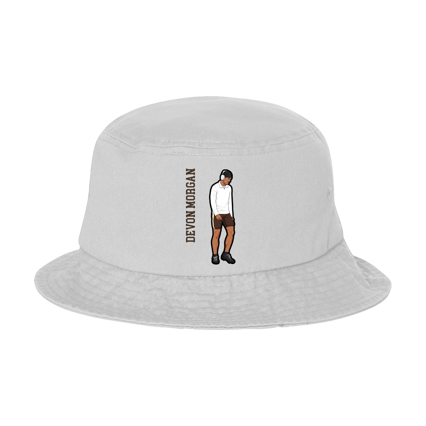 Bucket Cap — Name Vertical in White
