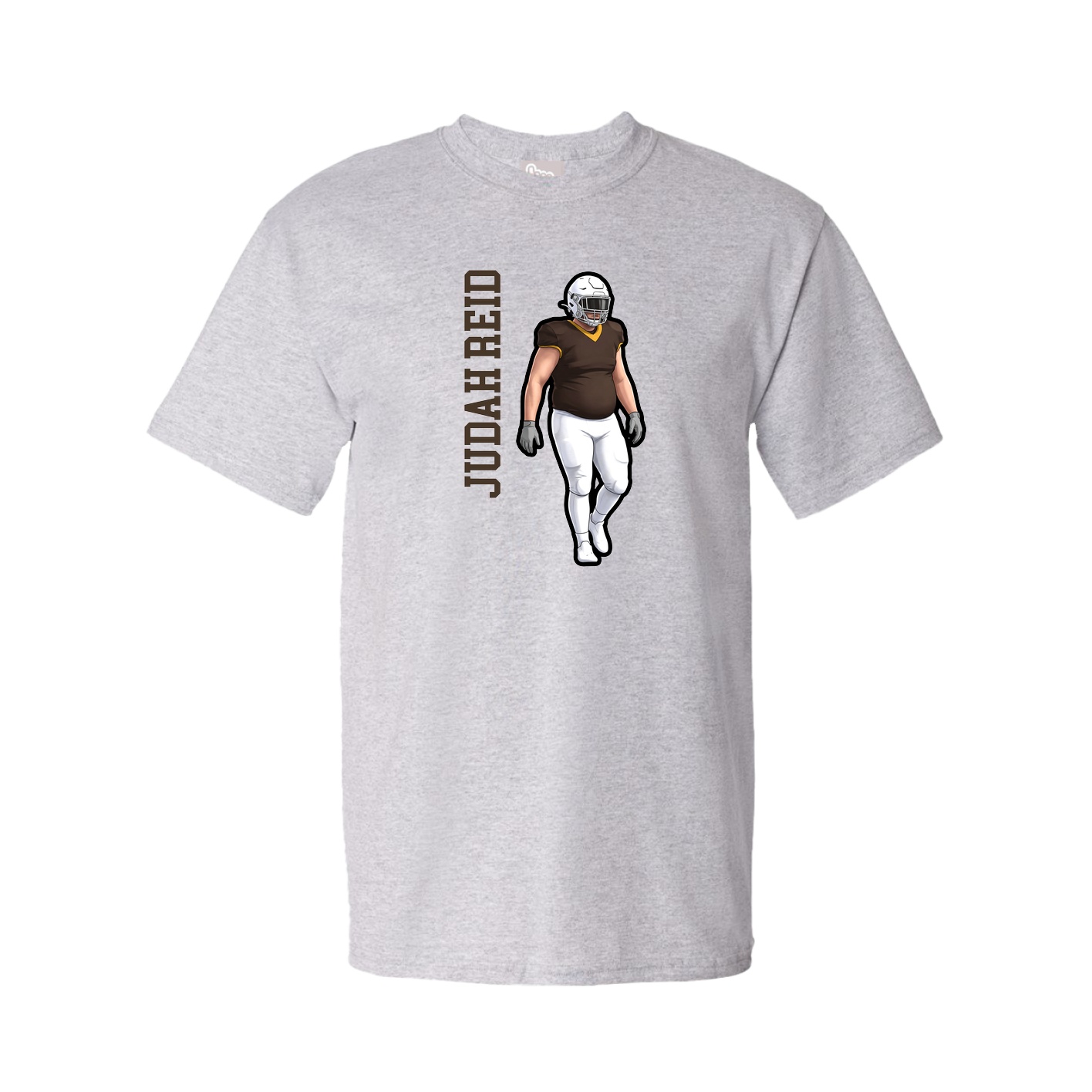 Tee — Name Vertical in Grey
