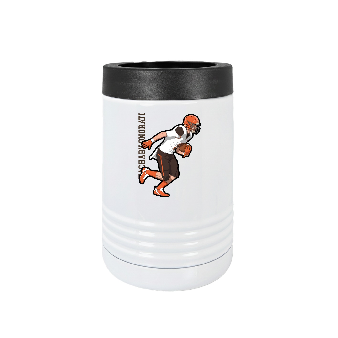 Beverage Holder — Name Vertical in White