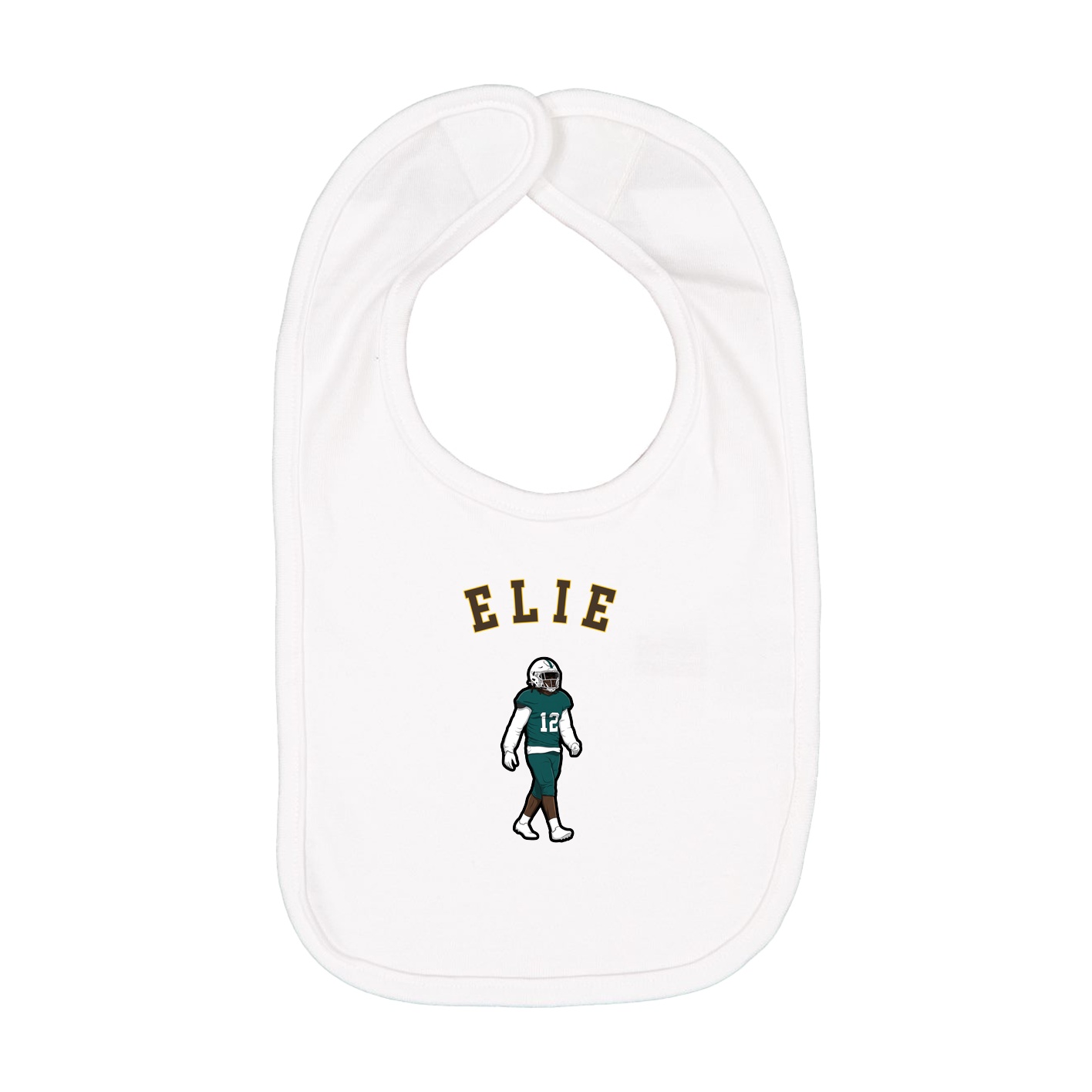 Infant Bib — Shirsey Arch in White