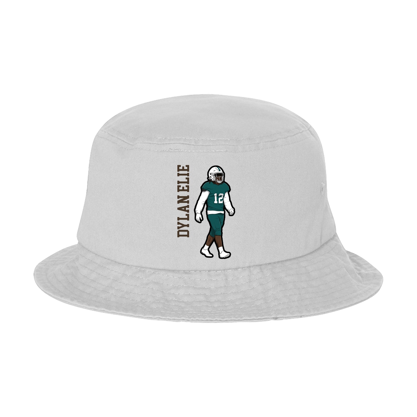 Bucket Cap — Name Vertical in White