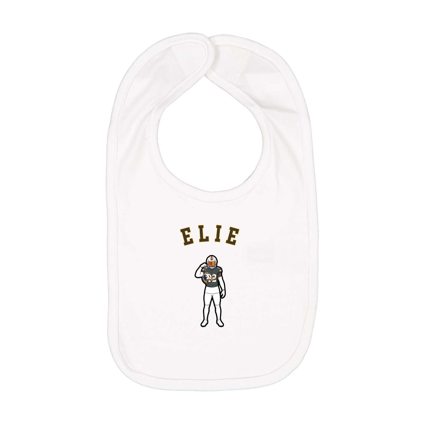 Infant Bib — Shirsey Arch in White