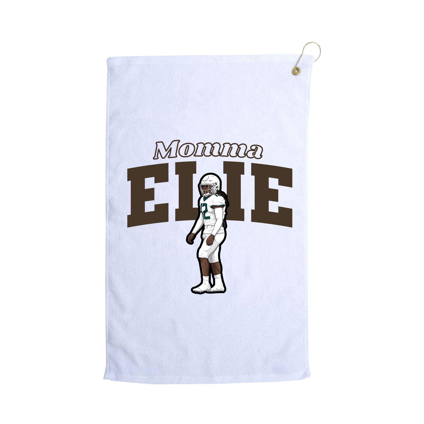 Golf Towel — Mothers Day Block in White