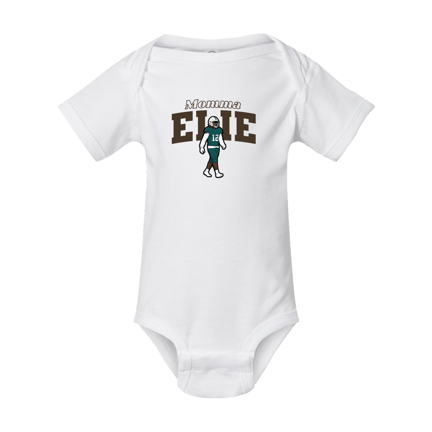 Baby Onesie — Mothers Day Block in White