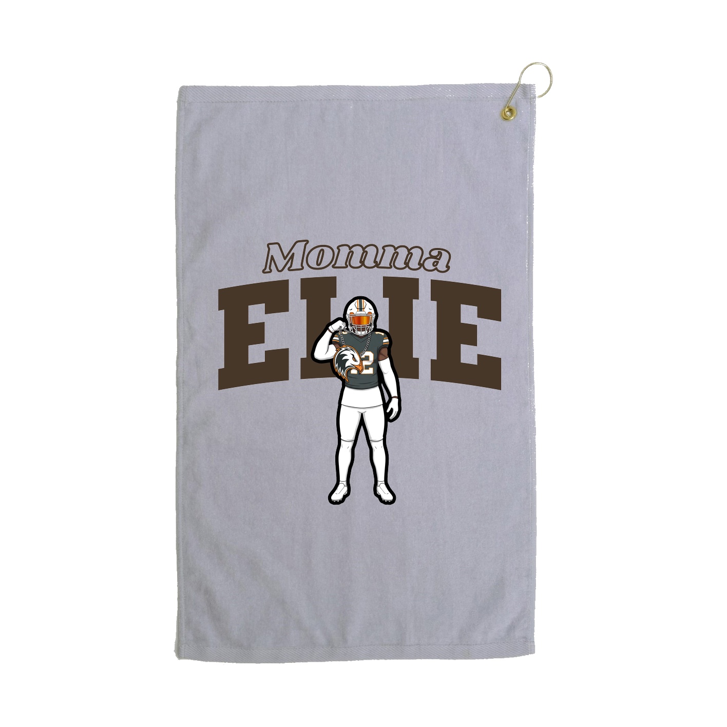 Golf Towel — Mothers Day Block in Grey