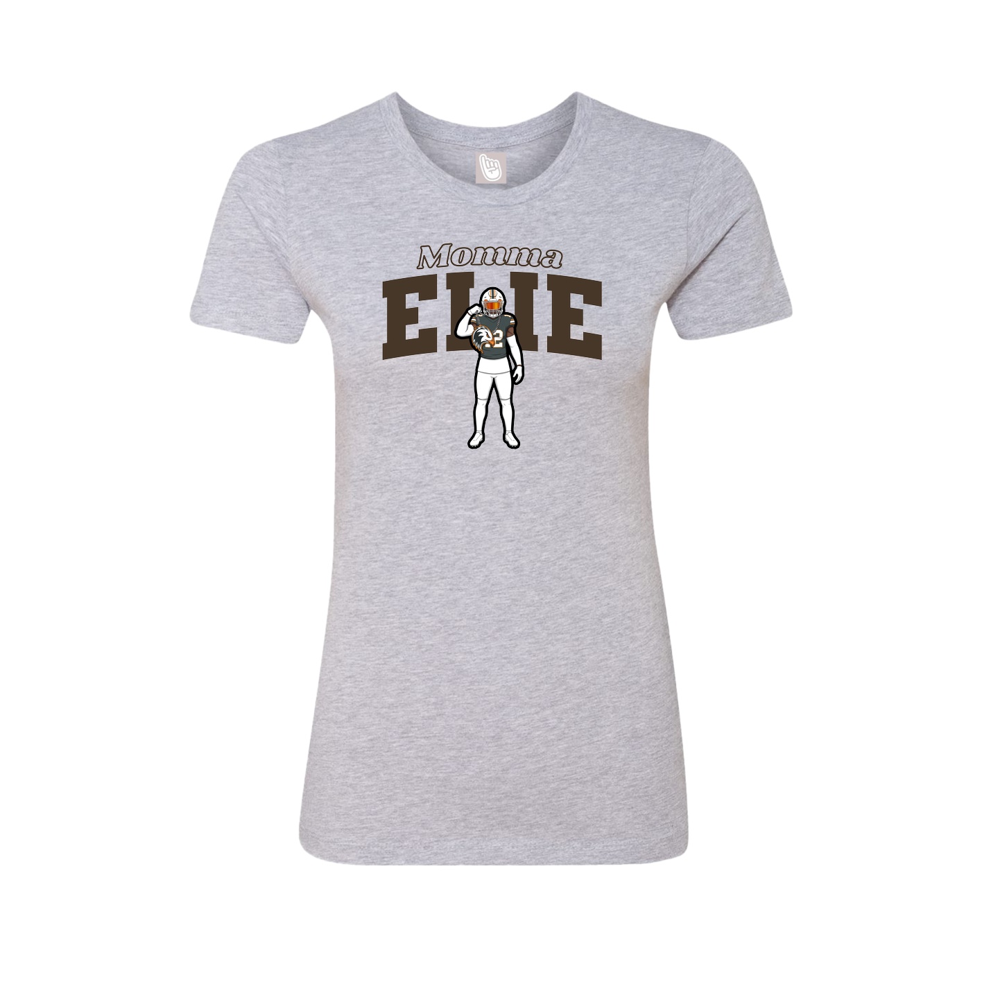 Womens Tee — Mothers Day Block in Grey