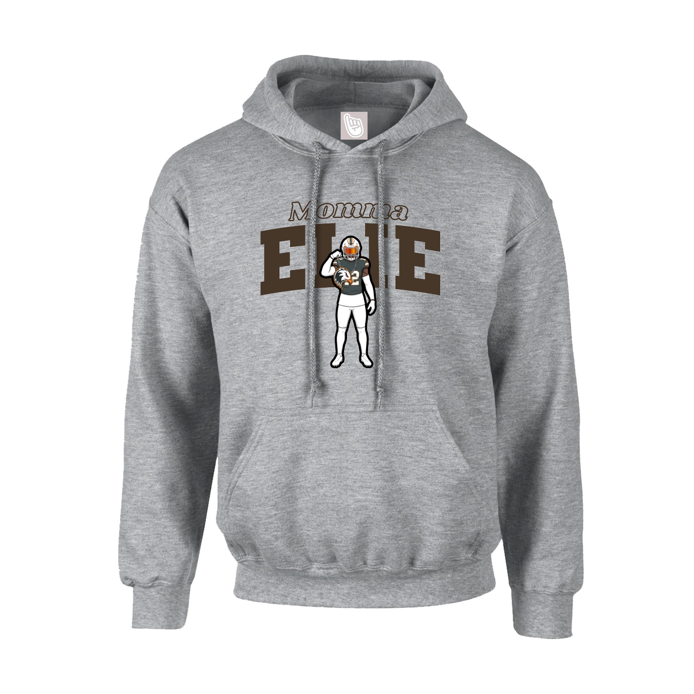 Hoodie — Mothers Day Block in Grey