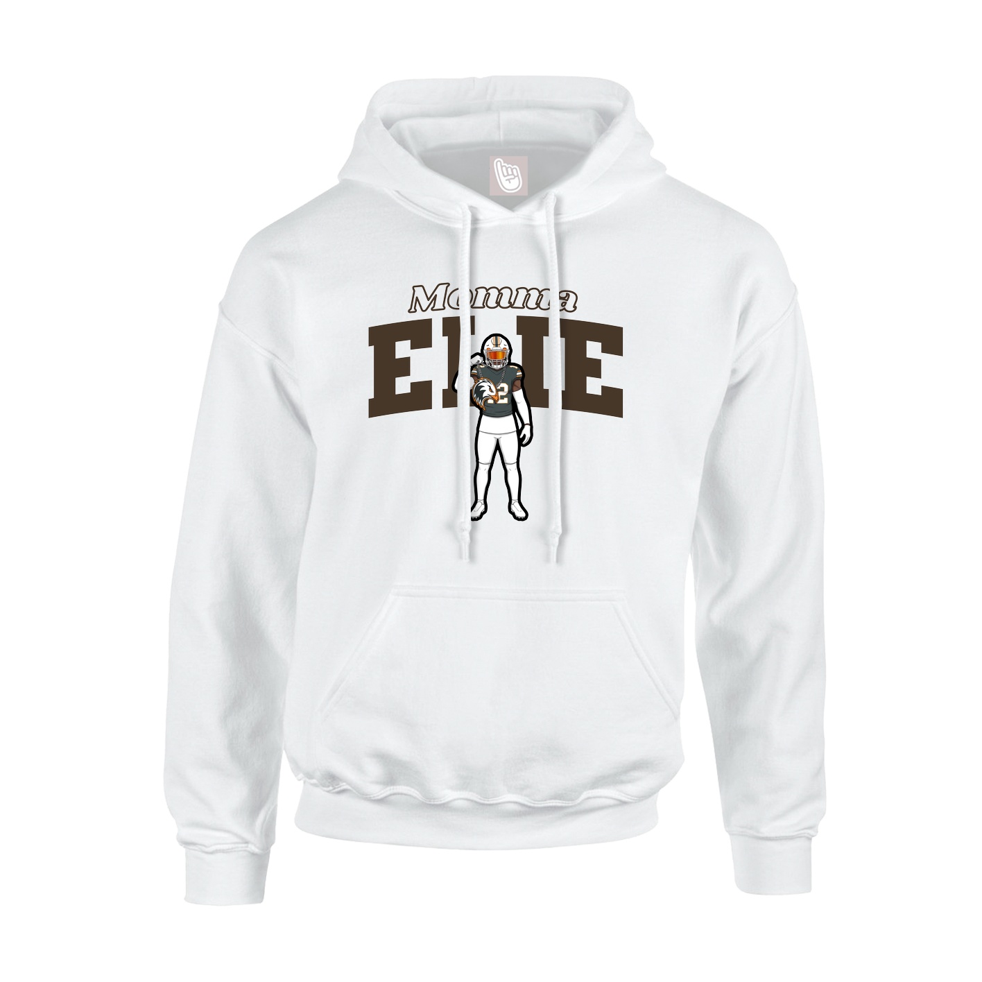 Youth Hoodie — Mothers Day Block in White