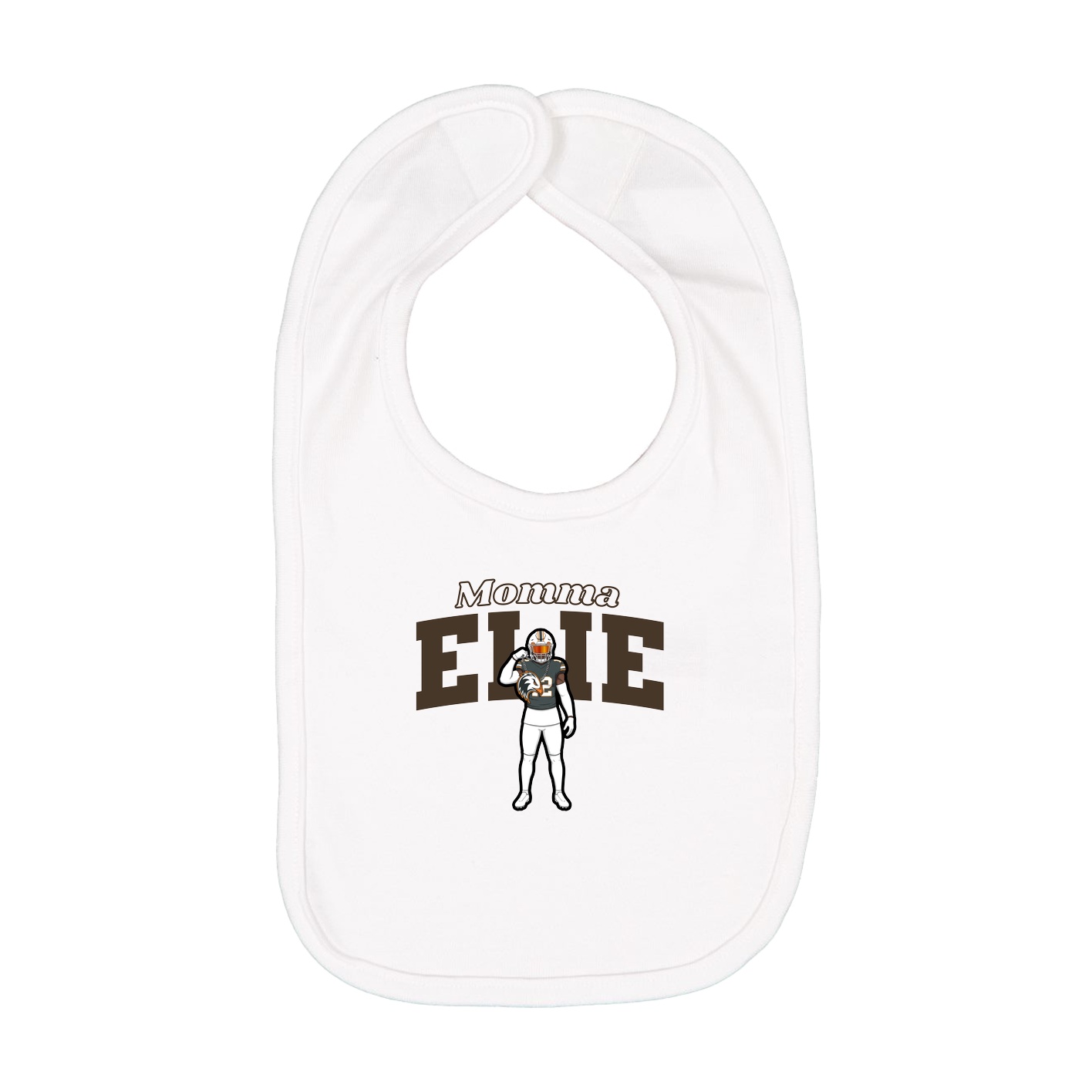 Infant Bib — Mothers Day Block in White
