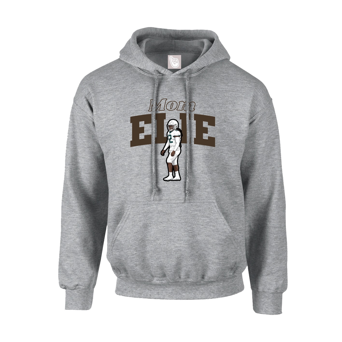 Youth Hoodie — Mothers Day Block in Grey