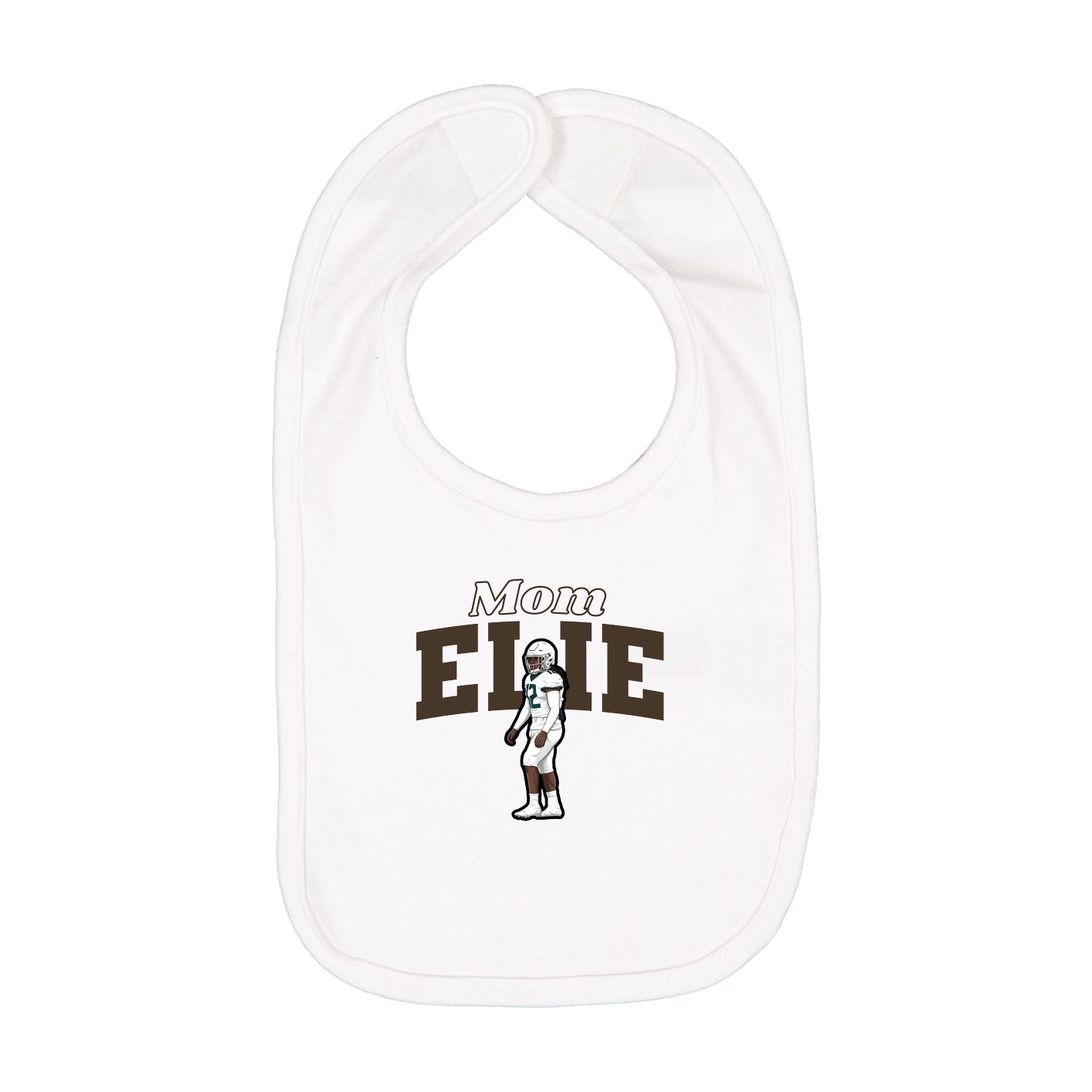 Infant Bib — Mothers Day Block in White