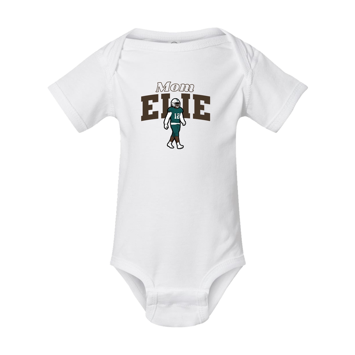 Baby Onesie — Mothers Day Block in White