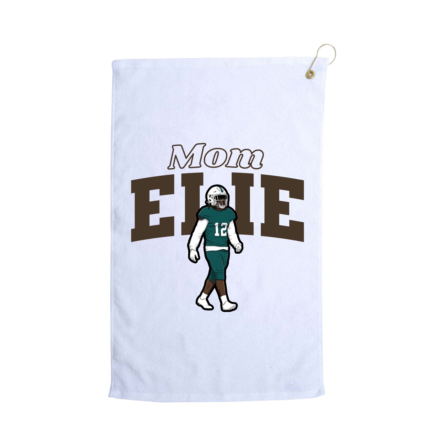 Golf Towel — Mothers Day Block in White