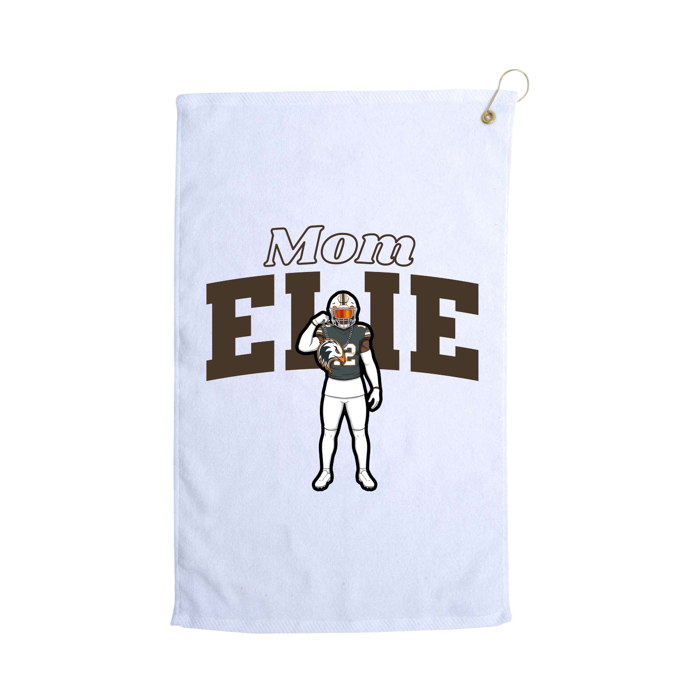 Golf Towel — Mothers Day Block in White