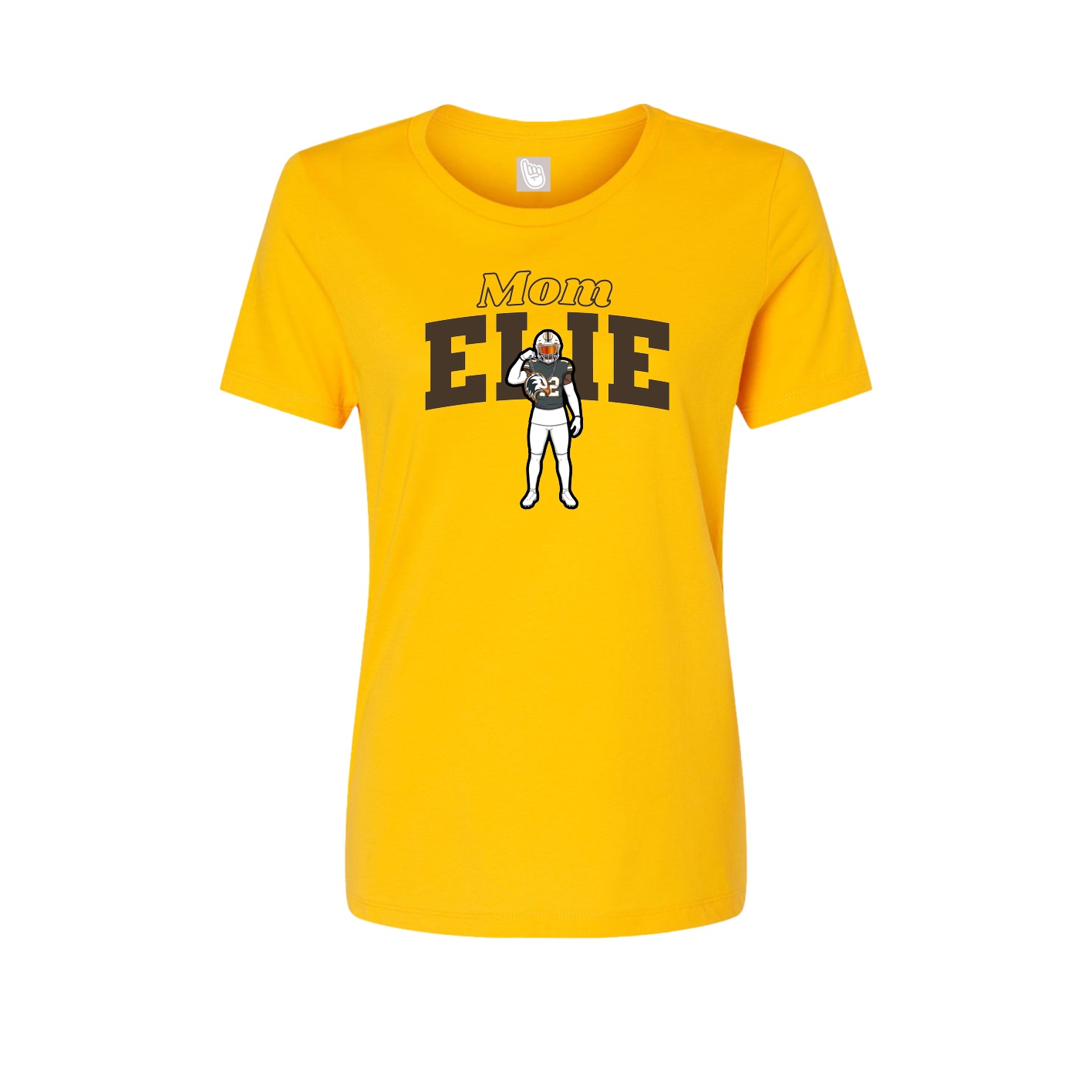 Womens Tee — Mothers Day Block in Gold