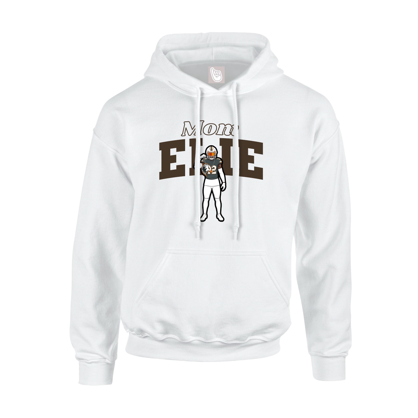 Hoodie — Mothers Day Block in White