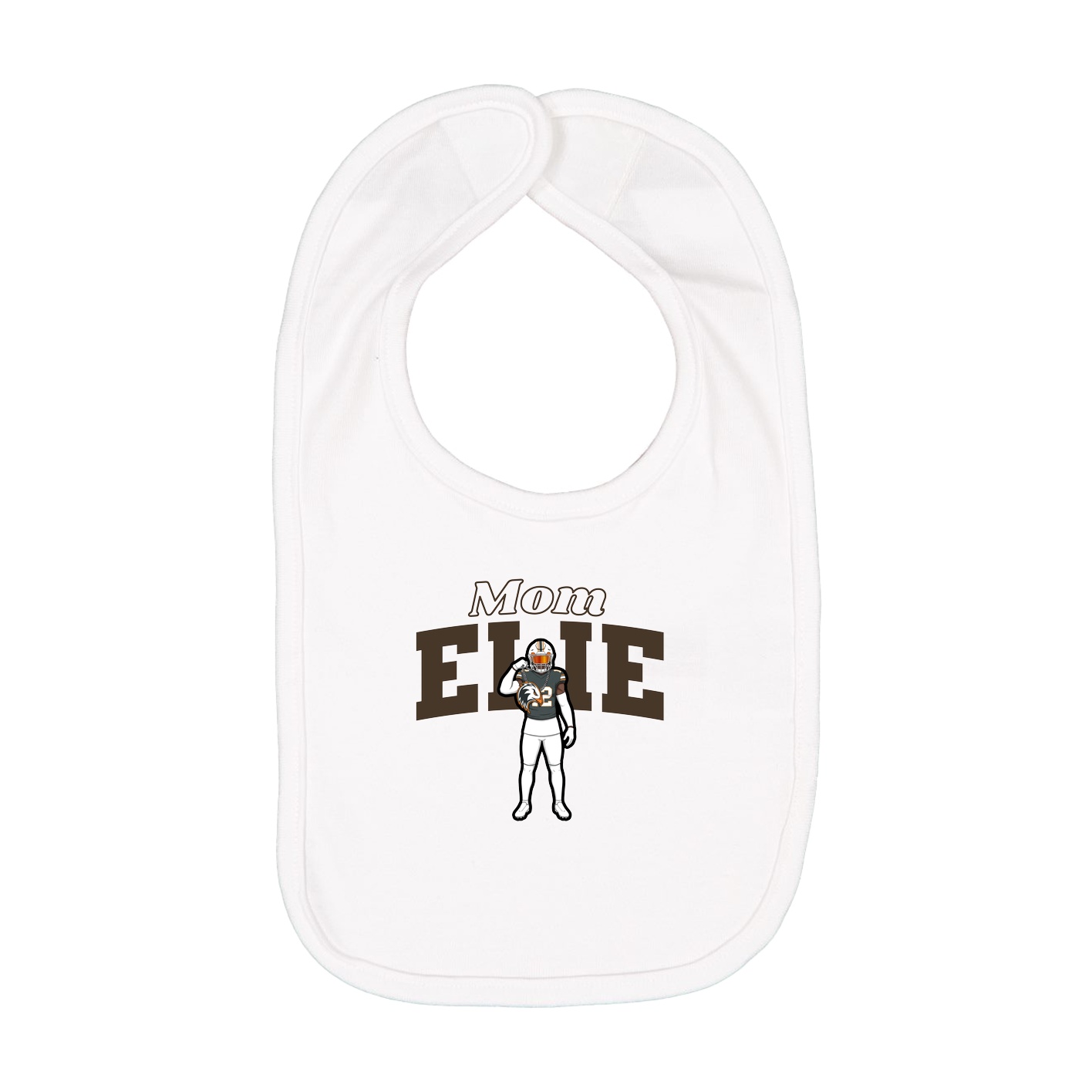 Infant Bib — Mothers Day Block in White