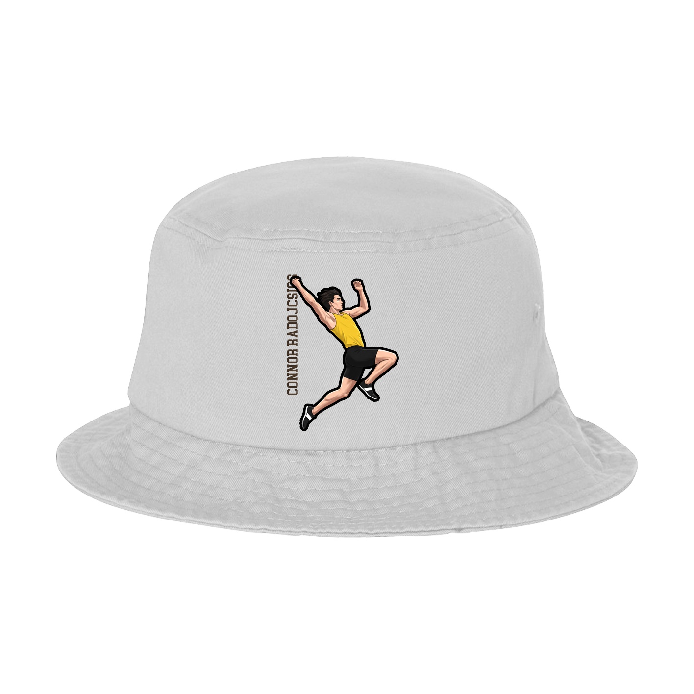 Bucket Cap — Name Vertical in White