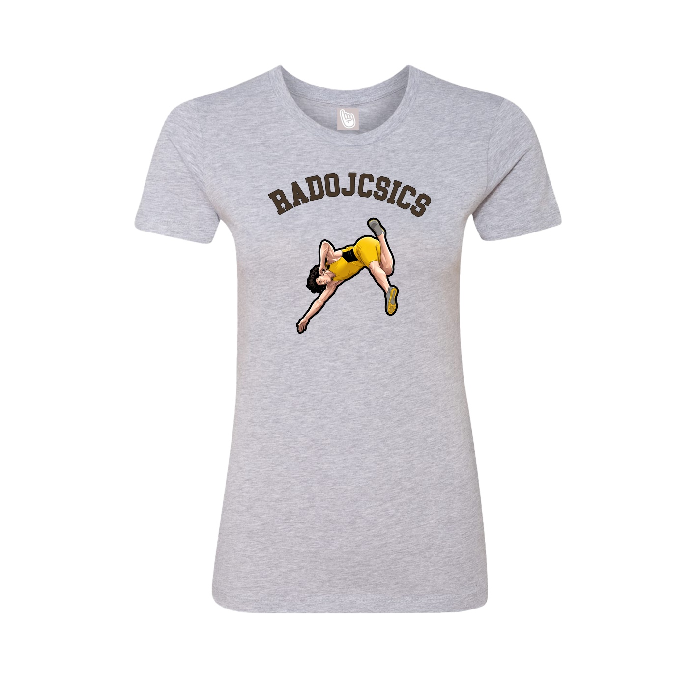 Fitted Women's Tee — Shirsey Arch in Grey