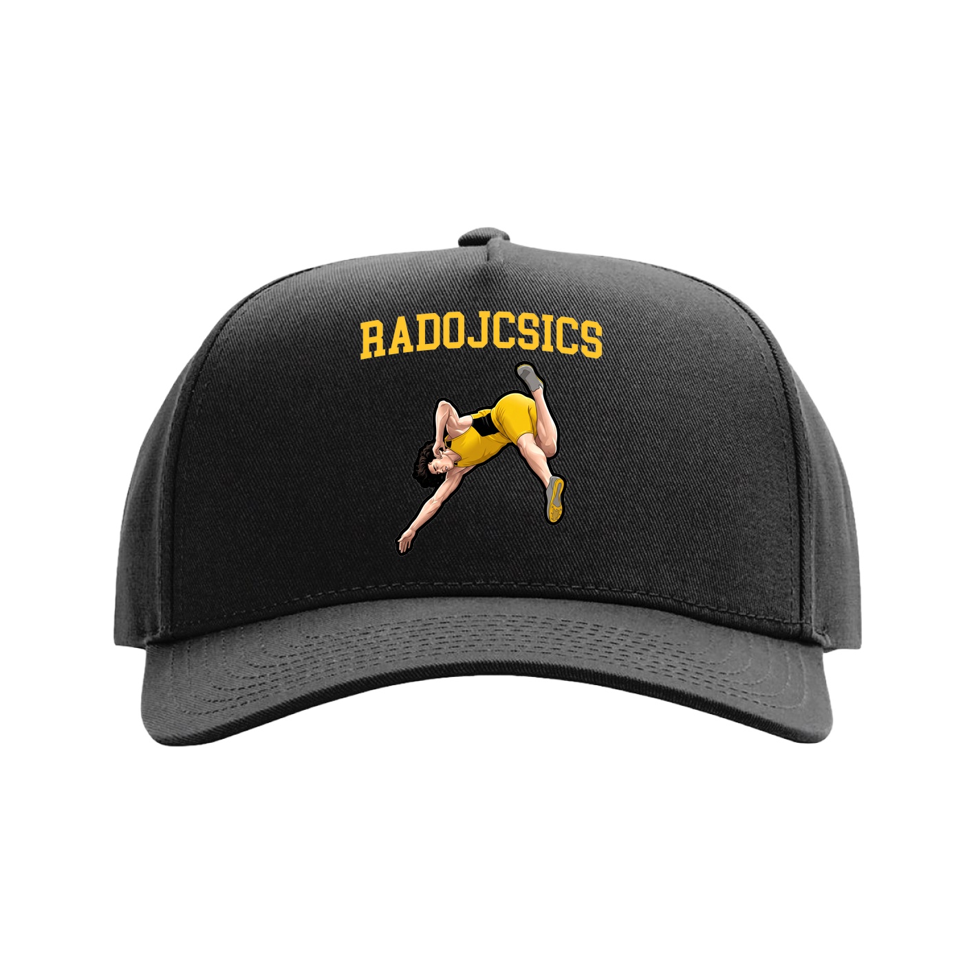 Full Fabric Five-Panel Champ Cap — Shirsey in Black