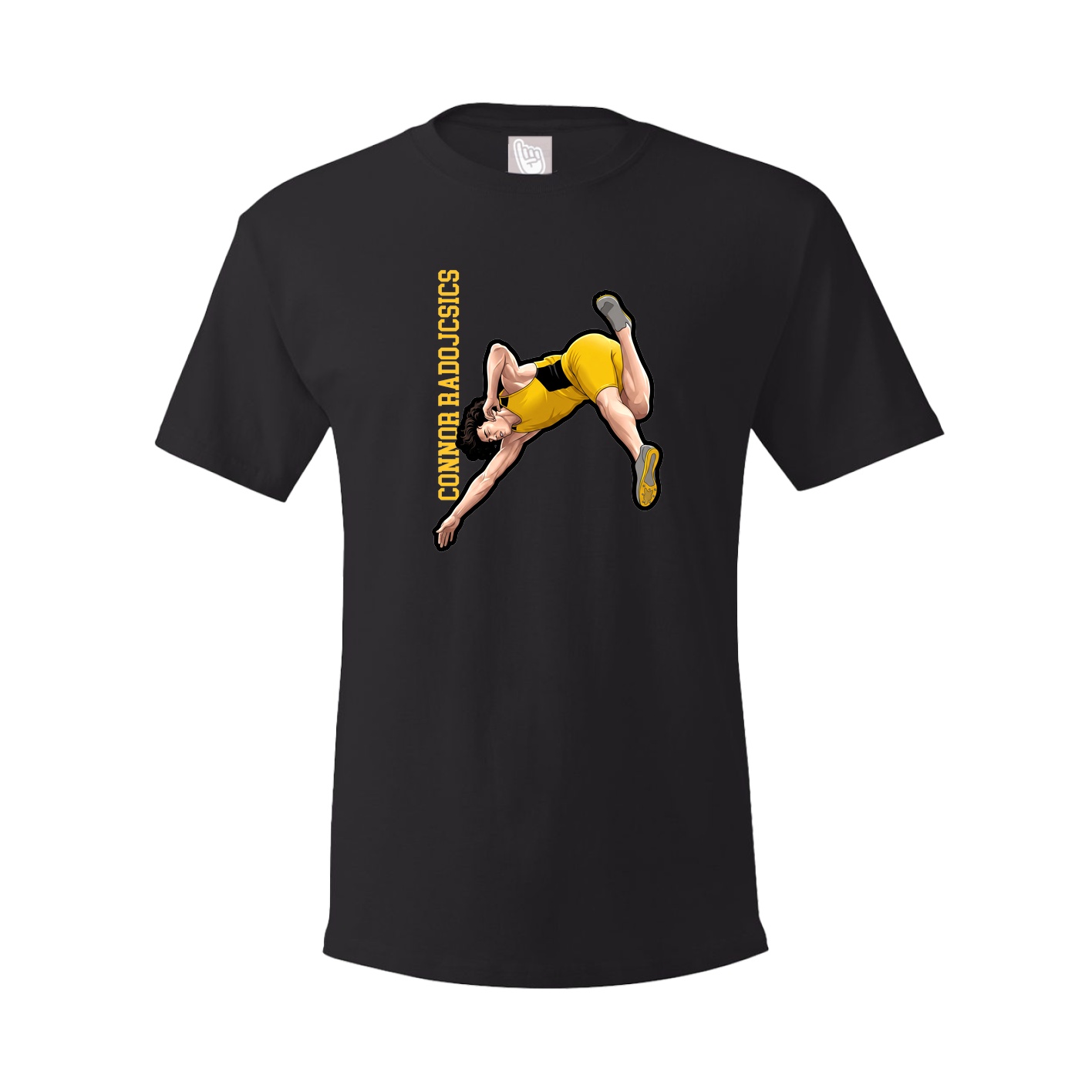 Youth Tee — Name Vertical in Black