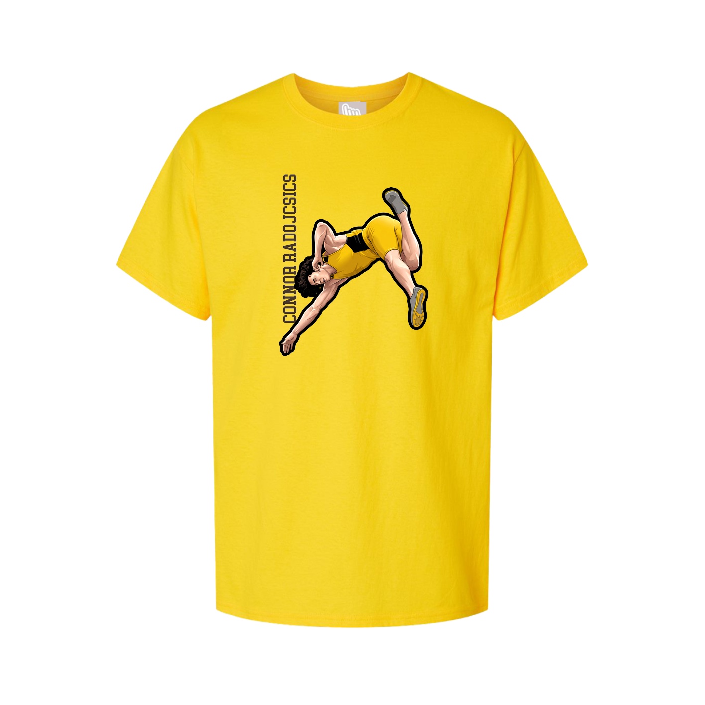 Youth Tee — Name Vertical in Gold
