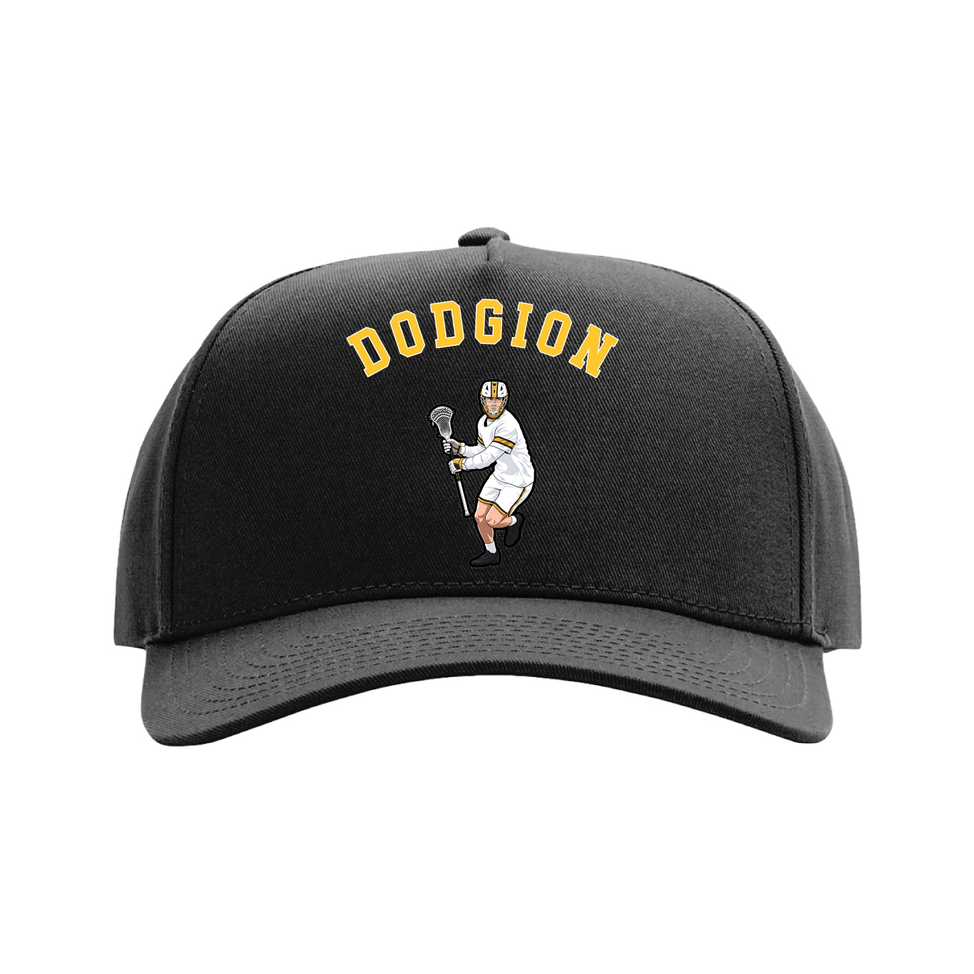 Full Fabric Five-Panel Champ Cap — Shirsey Arch in Black