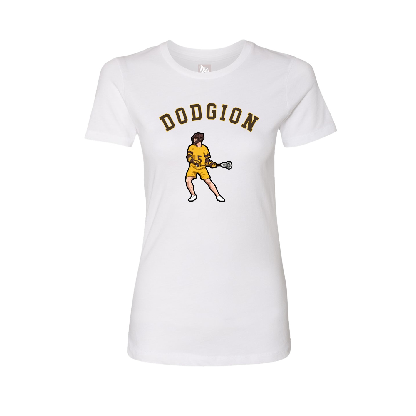 Fitted Women's Tee — Shirsey Arch in White