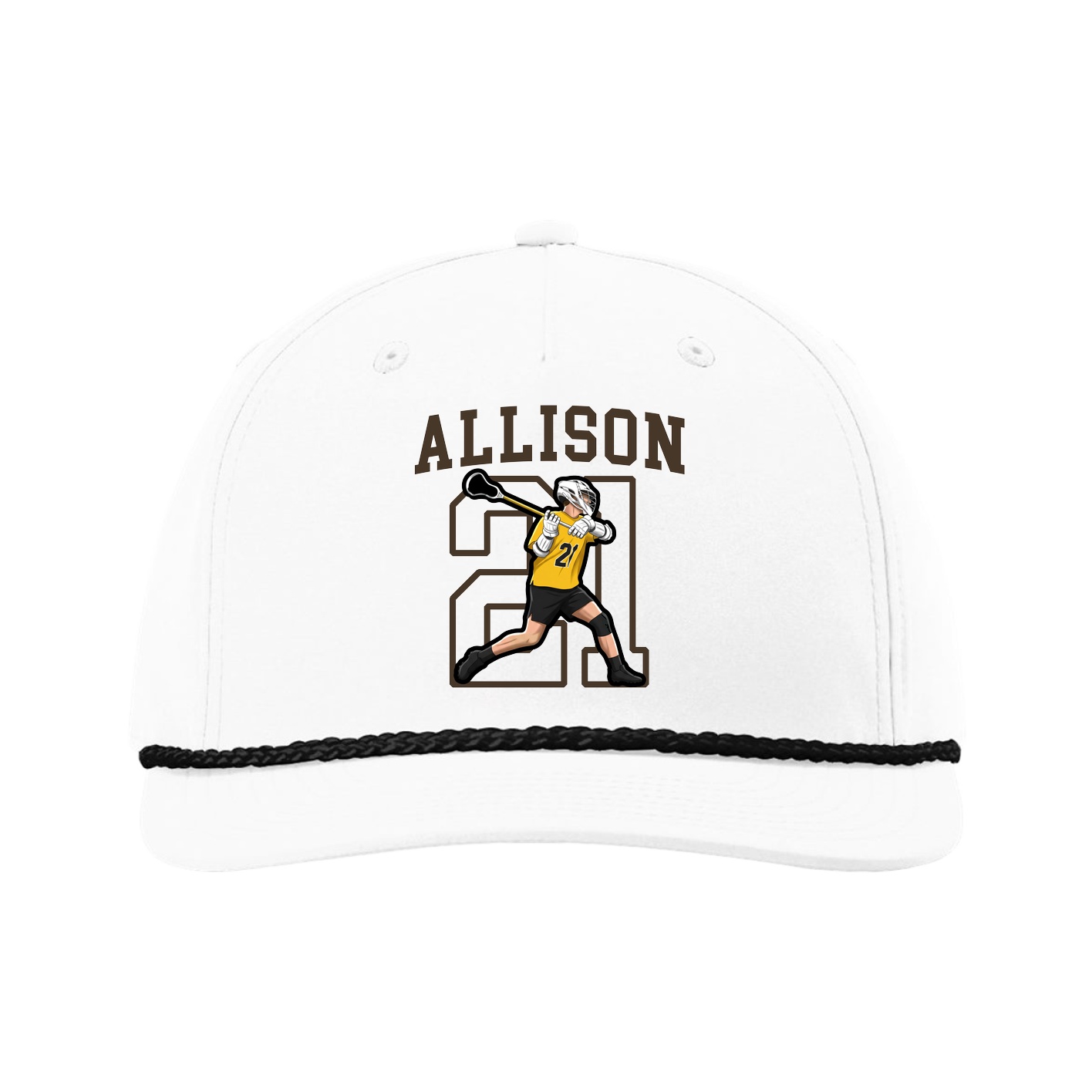 Five-Panel Classic Rope Cap — Shirsey in White