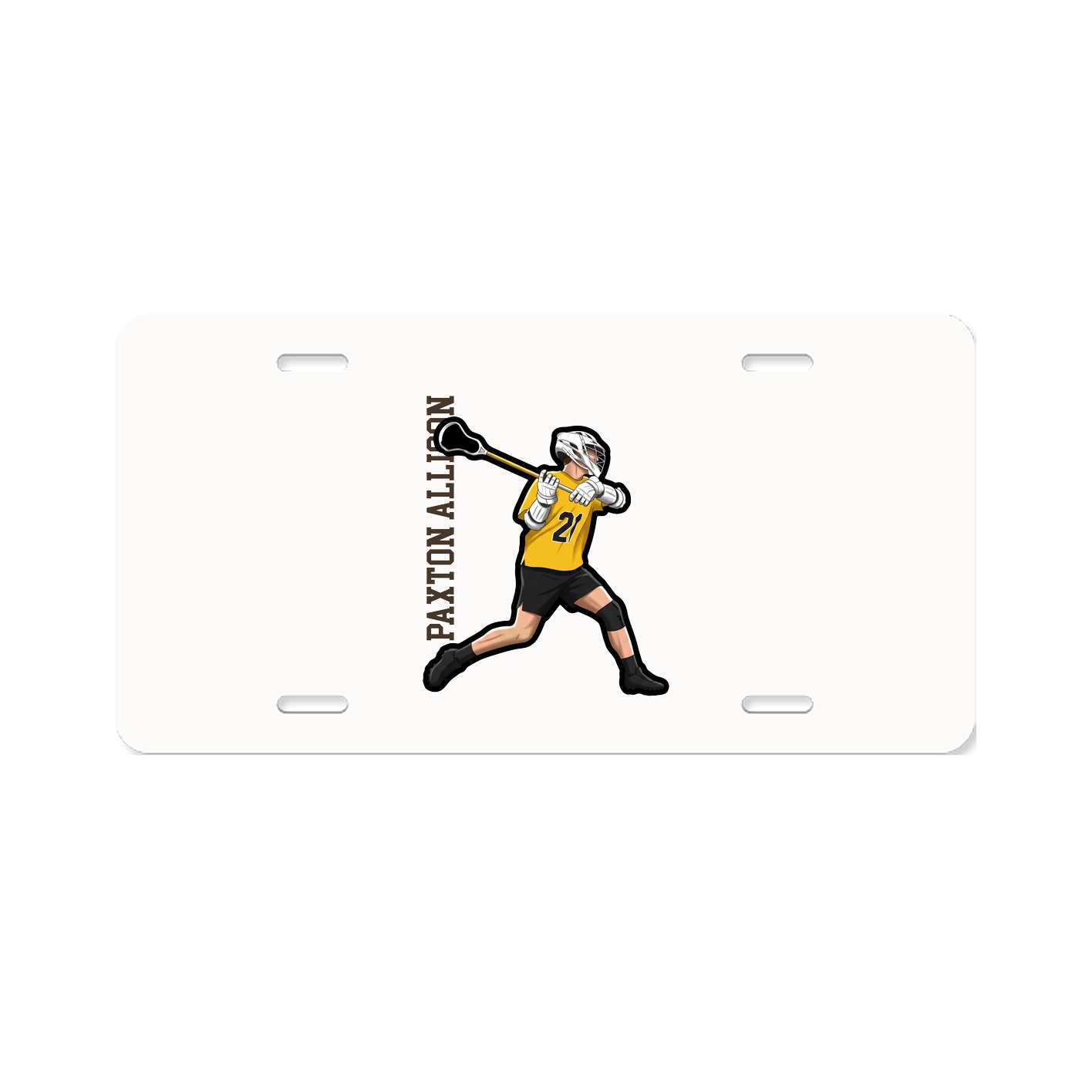 License Plate — Name Vertical in Classic