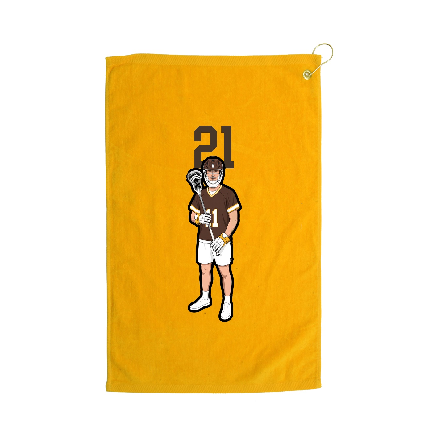 Golf Towel — Number Top in Gold
