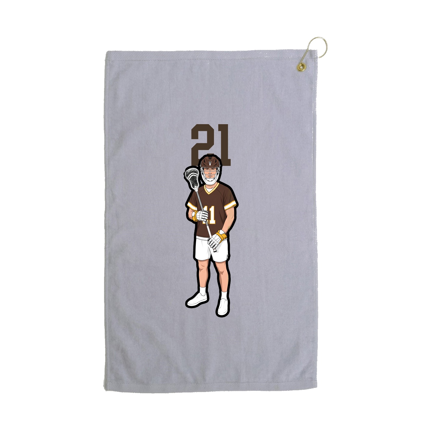 Golf Towel — Number Top in Grey