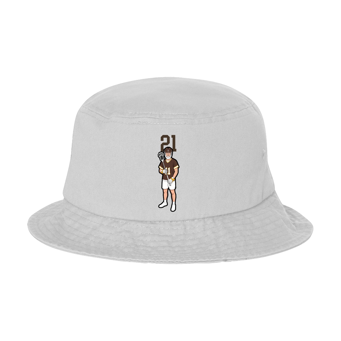 Bucket Cap — Number Top in White