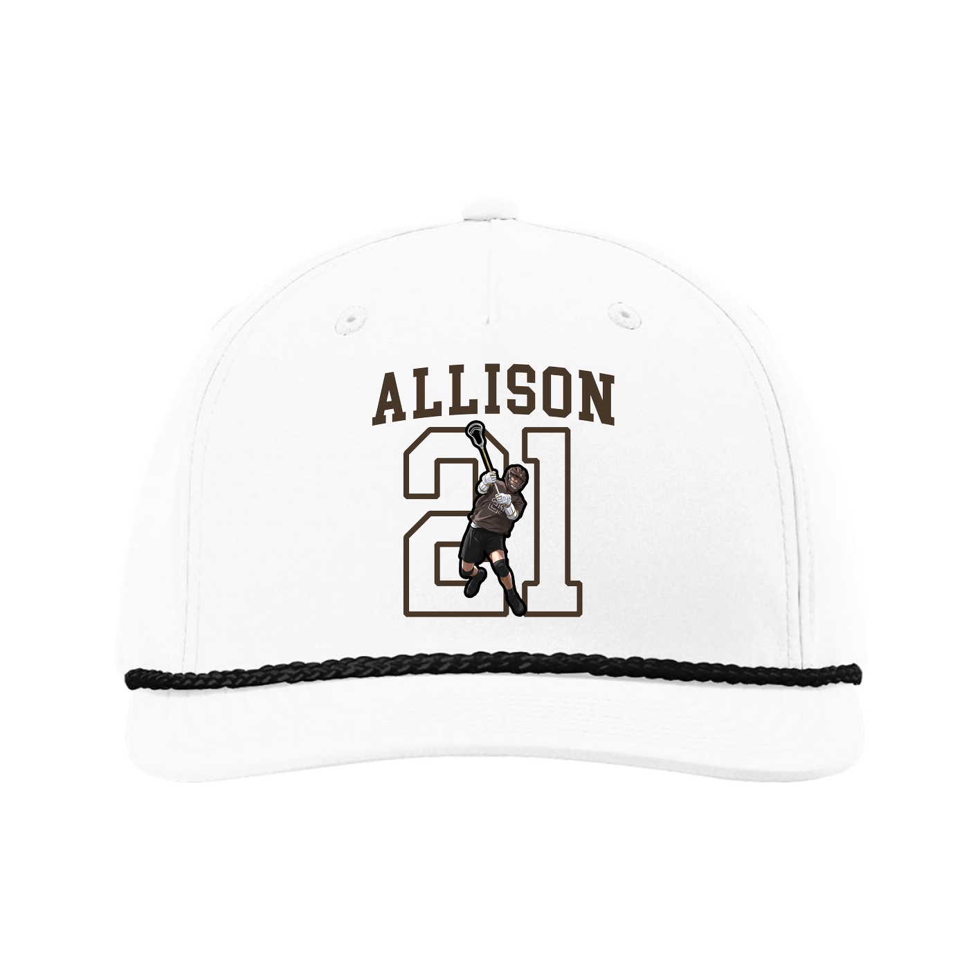 Five-Panel Classic Rope Cap — Shirsey in White